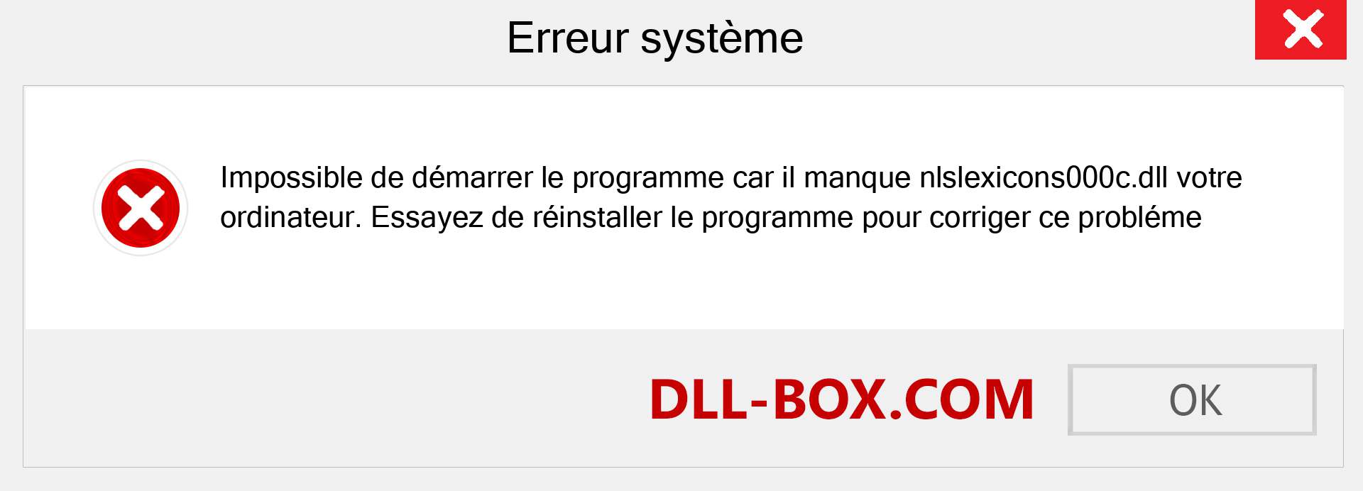 Le fichier nlslexicons000c.dll est manquant ?. Télécharger pour Windows 7, 8, 10 - Correction de l'erreur manquante nlslexicons000c dll sur Windows, photos, images